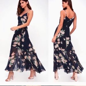 Lulus feeling freesia navy floral dress